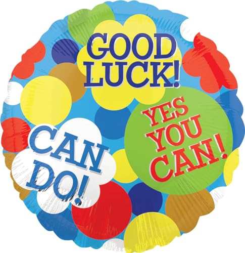 Amscan Folienballon "Good Luck You Can Do It!", 45,7 cm, für Luft oder Helium geeignet Amscan Folienballon "Good Luck You Can Do It!", 45,7 cm, für Luft oder Helium geeignet von Tri Products