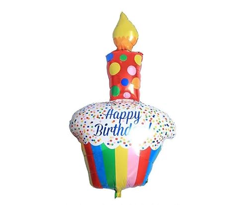 Geburtstag Kuchen Groß 96.5 cm Folienballon Geburtstag Party Dekoration - Geeignet für Luft oder Helium von Tri Products
