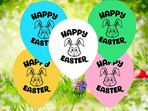 Happy Easter Bunny bedruckte 30,5 cm Latexballons Osterparty Dekoration 10 Stück von Tri Products