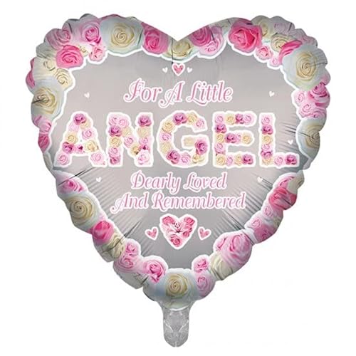 Luxus Folienballons Mama Herzform Erinnerung Gedenkfeier Beerdigung Ballons für Memory Table Kondolenz Jahrestag (Engel Rosa) von Tri Products