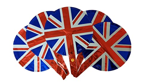 Mini Airfill Union Jack Folienballons 22,9 cm Folienballons nur für Luftfüllung geeignet - Kings Coronations Street Party Dekoration (5 Stück) von Tri Products