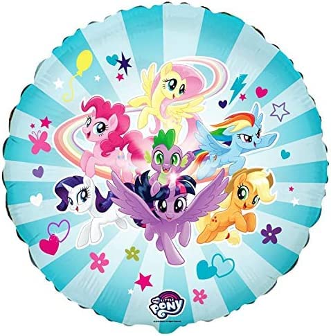 My Little Pony Rund Luftballon 45cm Folienballon Geburtstag XL Geburtstag Party Ballon Deko Geeignet für Luft oder Helium (MLP Team Round) von Tri Products