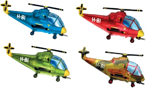 Riesen Super Form Folienballons XL Groß Kindergeburtstag (Helikopter 96.5 cm) von Tri Products