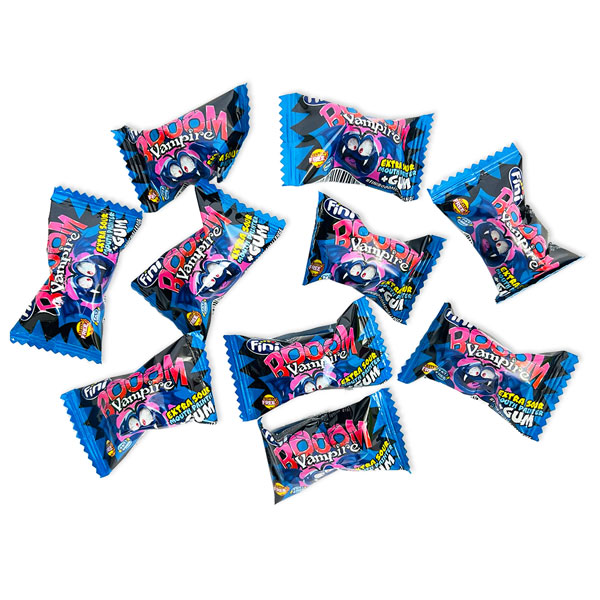Booom Vampir 10er Pack Bonbons, sauer mit Kaugummikern, färbt Zunge blau Booom Vampir 10er Pack Bonbons, sauer mit Kaugummikern, färbt Zunge blau von Tri d'Aix GmbH