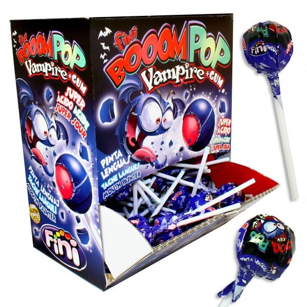 Großpack Vampire Lollies, 100 Stk, saurer Zungenmaler plus Kaugummikern Großpack Vampire Lollies, 100 Stk, saurer Zungenmaler plus Kaugummikern von Tri d'Aix GmbH
