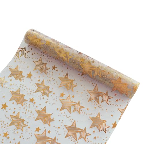 28cm*27.5m Tischläufer Rolle Sterne Gold Tischband edle Tischdeko für Weihnachten Adventszeit Geburtstag Hochzeit Festliche Dekoration zu besonderen Anlässen Kann zugeschnitten Werden 28cm*27.5m Tischläufer Rolle Sterne Gold Tischband edle Tischdeko für Weihnachten Adventszeit Geburtstag Hochzeit Festliche Dekoration zu besonderen Anlässen Kann zugeschnitten Werden von TriEco