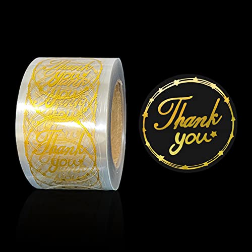 Danke Aufkleber Rolle Gold Transparent Thank You Sticker 500 Stk 3.8cm Etiketten Danke Rund Vielen Dank Sticker für Hochzeit Geburtstag Backen DIY Geschenktüten von TriEco