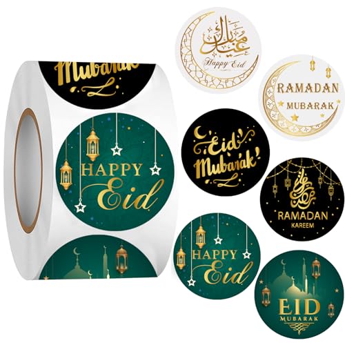 Eid Mubarak Stickers 1.5" Ramadan Stickers Runde Geschenke Etiketten Selbstklebende Eid al-Fitr Aufkleber für Muslim Islam Party Geschenkbox Dekorative Sticker 500St/Rolle Eid Mubarak Stickers 1.5" Ramadan Stickers Runde Geschenke Etiketten Selbstklebende Eid al-Fitr Aufkleber für Muslim Islam Party Geschenkbox Dekorative Sticker 500St/Rolle von TriEco