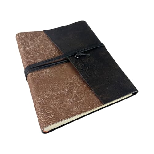 Fotoalbum - Double Vintage - handgefertigte Herstellung aus Kunstleder, personalisierbar mit Gravur. Ideal für Hochzeiten, Jubiläen und alle Veranstaltungen (Ohne Gravur, Kastanie – Mahagoni) von TriVin Art