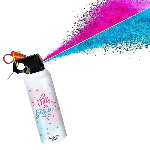 Gender Reveal Feuerlöscher für Babyparty, Puderkanone, Holi, Ankündigung, Schwangerschaft, Mädchen oder Jungen, Spray Gender Reveal, Babyparty, Boy oder Mädchen, Feuerlöscher, Farbe (Rosa) von Triangle Déco
