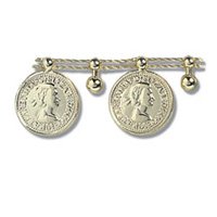 Fancy Form Medium Münzen, 10 m Rolle, goldfarben von Trimits