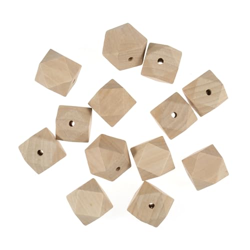 Trimits 30 mm Geo-geschnittene Holzperlen, 5 mm Loch in der Mitte, 50 Stück Trimits 30 mm Geo-geschnittene Holzperlen, 5 mm Loch in der Mitte, 50 Stück von Trimits