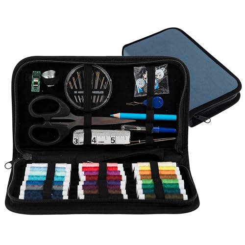 Trimits Essentials Nähset – Tragbare Tasche für Erwachsene, Anfänger, DIY, Zuhause, Reisen, Notfall, Knopfreparatur & Kleidung Fixes mit Fadennadeln, Schere, Klebeband, Knöpfen & mehr – 23,5 x 13 x Trimits Essentials Nähset – Tragbare Tasche für Erwachsene, Anfänger, DIY, Zuhause, Reisen, Notfall, Knopfreparatur & Kleidung Fixes mit Fadennadeln, Schere, Klebeband, Knöpfen & mehr – 23,5 x 13 x von Trimits