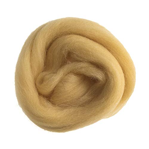 Trimits FW10.302 Natürliche Filzen Roving Wolle, Gelb, 10g von Trimits