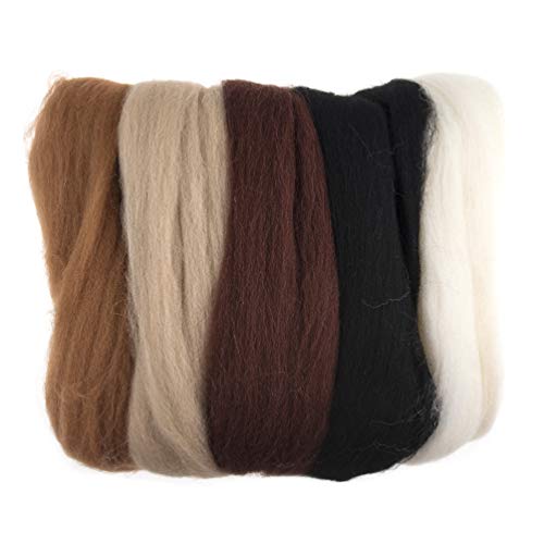 Trimits FW50.AS1 Natürliche Filzen Roving Wolle, Brauntöne, 50g Trimits FW50.AS1 Natürliche Filzen Roving Wolle, Brauntöne, 50g von Trimits