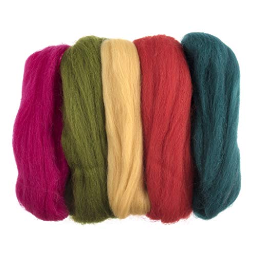 Trimits FW50.AS2 Natürliche Filzen Roving Wolle, Helle Farben, 50 g von Trimits