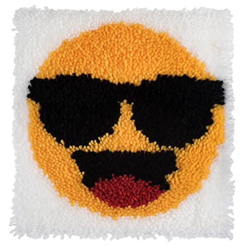 Trimits GCK097 Knüpfhaken-Set, Happy Face, 30 x 30cm von HI-TACK