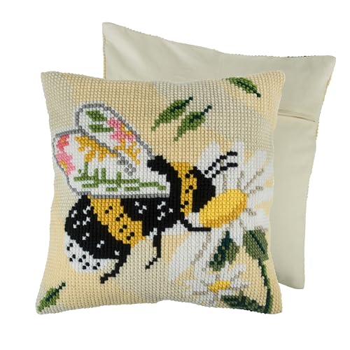 Trimits Cross Stitch Cushion Kit, Floral Bee von Trimits
