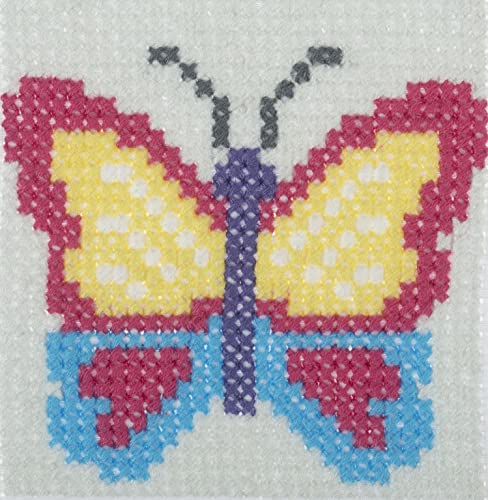 Trimits Kreuzstich-Set, Schmetterling, 15 x 15 cm von Trimits