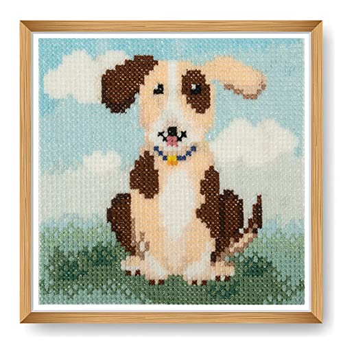 Trimits Mini-Kreuzstich-Set, 13 x 13 cm, Hund von Trimits