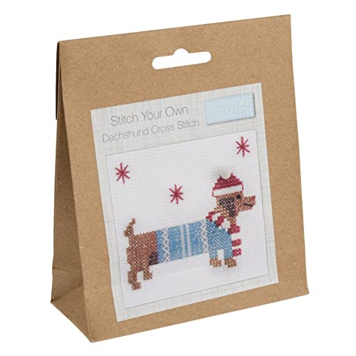 Trimits Mini-Kreuzstich-Set, 13 x 13 cm, Weihnachtsdackel Trimits Mini-Kreuzstich-Set, 13 x 13 cm, Weihnachtsdackel von Trimits
