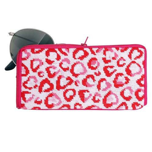 Trimits Sticke Dein eigenes Brillenetui Kit - Halbstich, Wandteppich, enthält vorgedrucktes Etui, Reißverschluss, Fäden, Nadel und Anleitung - Liebe Leopard Trimits Sticke Dein eigenes Brillenetui Kit - Halbstich, Wandteppich, enthält vorgedrucktes Etui, Reißverschluss, Fäden, Nadel und Anleitung - Liebe Leopard von Trimits