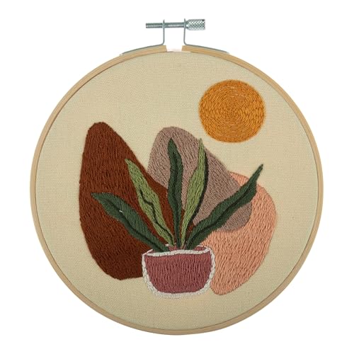 Trimits Stickrahmen-Sets - Starter-Kit, enthält Bambus-Rahmengarne, Stoffnadelhalter und Anleitung, 15 cm (6 Zoll) - Natur von Trimits