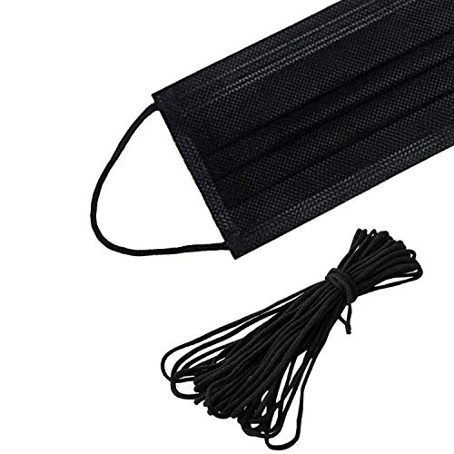 2,5 mm breites weiches elastisches Band, schwarze dehnbare Schnur, runde, dünne Ohrschlaufen-Schnur zum Herstellen von Gesichtsbedeckung, Nähen, Quilten, Stricken, Handarbeit, Basteln, 10 Meter lang 2,5 mm breites weiches elastisches Band, schwarze dehnbare Schnur, runde, dünne Ohrschlaufen-Schnur zum Herstellen von Gesichtsbedeckung, Nähen, Quilten, Stricken, Handarbeit, Basteln, 10 Meter lang von Trimming Shop