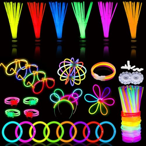 426 Stück Premium-Leuchtstäbe mit Anschlüssen, Partyset zur Herstellung von Neonarmbändern, leuchtenden Leuchtstäben für Kinder, Weihnachtsdekoration, 200 Stück Leuchtstäbe und 226 Stück Stecker 426 Stück Premium-Leuchtstäbe mit Anschlüssen, Partyset zur Herstellung von Neonarmbändern, leuchtenden Leuchtstäben für Kinder, Weihnachtsdekoration, 200 Stück Leuchtstäbe und 226 Stück Stecker von Trimming Shop