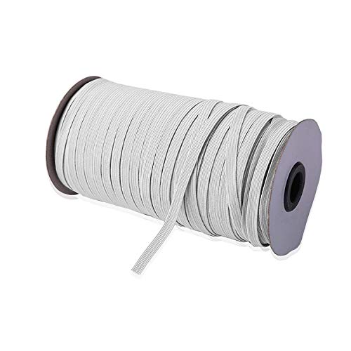 Trimming Shop 5 mm Flache elastische Schnur – Weißes Gummiband Geflochtenes Stretchband, dünne elastische Schnur für DIY Nähen, Stricken, Gesichtsbedeckung Herstellung, Basteln, Kleidung, 100 Meter Trimming Shop 5 mm Flache elastische Schnur – Weißes Gummiband Geflochtenes Stretchband, dünne elastische Schnur für DIY Nähen, Stricken, Gesichtsbedeckung Herstellung, Basteln, Kleidung, 100 Meter von Trimming Shop