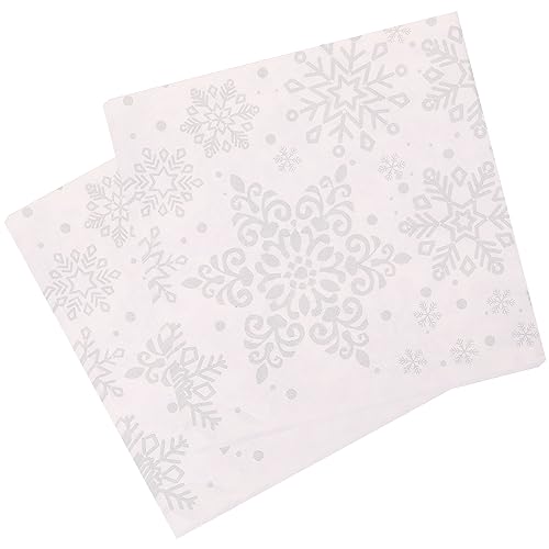 Einweg-Papierservietten, 2-lagig, 33 cm x 33 cm, Cocktail-Servietten für Neujahr, Winter, Abendessen, Party, Dekoration, Schneeflocken, Weiß, 100 Stück Einweg-Papierservietten, 2-lagig, 33 cm x 33 cm, Cocktail-Servietten für Neujahr, Winter, Abendessen, Party, Dekoration, Schneeflocken, Weiß, 100 Stück von Trimming Shop