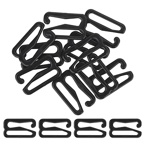 KAM 10 Stück Kunststoff-BH-Träger-Einstellschnallen, Tri-Glide-Schieberschnalle, BH-Haken, verstellbare Verschlüsse für 13B BH-Größe, Dessous-Näh-Clips, Verschlusshaken für Badeanzug, Tops von Trimming Shop