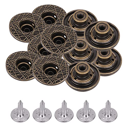 KAM 22 mm Jeansknöpfe, Druckknopfverschluss, kein Nähen, Metallknöpfe, verstellbare Ersatzknöpfe, langlebige Verschlüsse für Denim, Jeans, Jacken, Reparatur von Kleidung, Bronze, 10 Stück KAM 22 mm Jeansknöpfe, Druckknopfverschluss, kein Nähen, Metallknöpfe, verstellbare Ersatzknöpfe, langlebige Verschlüsse für Denim, Jeans, Jacken, Reparatur von Kleidung, Bronze, 10 Stück von Trimming Shop