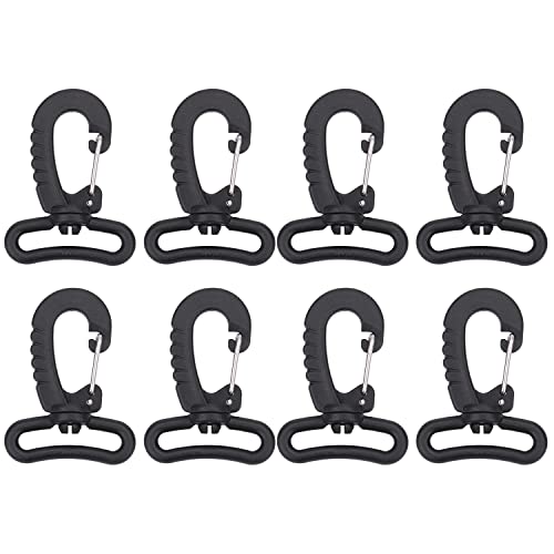 KAM Karabinerhaken aus Kunststoff, drehbar, für Rucksack, Reisetasche, Gurtband, Schultertasche, Handtasche und Geldbörse, 32 mm, Schwarz, 10 Stück KAM Karabinerhaken aus Kunststoff, drehbar, für Rucksack, Reisetasche, Gurtband, Schultertasche, Handtasche und Geldbörse, 32 mm, Schwarz, 10 Stück von Trimming Shop