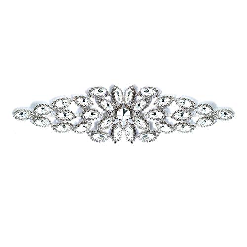 Strassstein Diamant Silber Hochzeit Zum Aufnähen Motiv Kristall 70 von Trimming Shop
