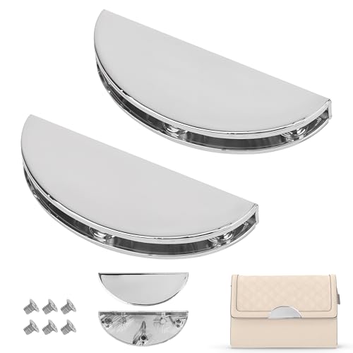 Trimmen Shop Halbmond magnetische Kantenschloss Platten – Halbkreis Tasche Schließung Metallplatten, Geldbörse Kantenschloss Halterung, Handwerk zum Selbermachen und Taschen-Hardware für Kupplungen von Trimming Shop
