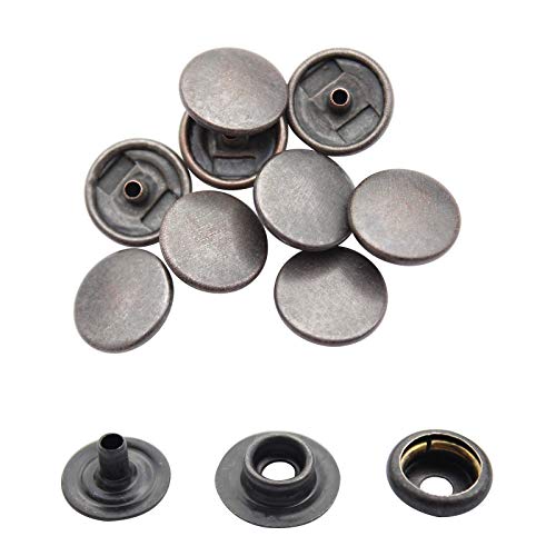 Trimming Shop 10 Set Druckknöpfe Druckknöpfe Robuste Metall Druckknöpfe für Kleidung Handtasche Geldbörse Nähen Handwerk Lederjacken DIY Zubehör Gunmetal Schwarz 15 mm Trimming Shop 10 Set Druckknöpfe Druckknöpfe Robuste Metall Druckknöpfe für Kleidung Handtasche Geldbörse Nähen Handwerk Lederjacken DIY Zubehör Gunmetal Schwarz 15 mm von Trimming Shop