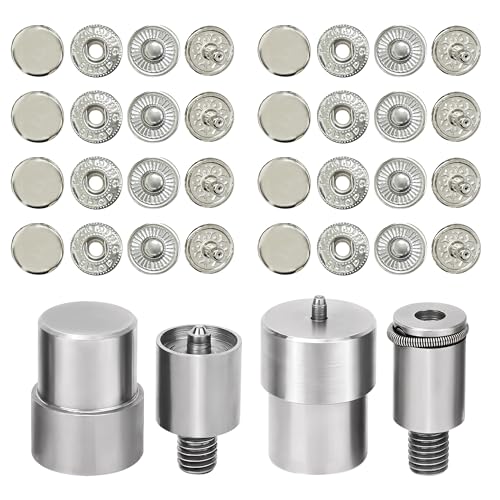 Trimming Shop 10 Sets Silber Finish Druckknöpfe 15mm mit grüner Maschine kompatibler Stanzform Set - S-Feder-Druckknopfverschlüsse für Ledertaschen, Handwerk, Jacken & Nähprojekte Trimming Shop 10 Sets Silber Finish Druckknöpfe 15mm mit grüner Maschine kompatibler Stanzform Set - S-Feder-Druckknopfverschlüsse für Ledertaschen, Handwerk, Jacken & Nähprojekte von Trimming Shop