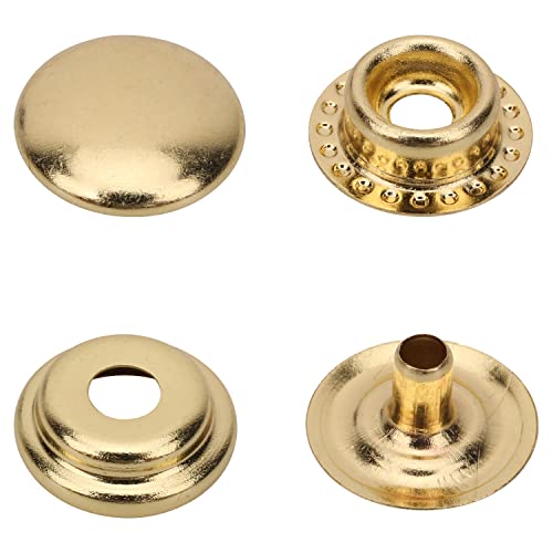 Trimming Shop 10 mm Druckknöpfe, 4-teilig, langlebig und leicht, nahtlose Metallknöpfe, Druckknöpfe für DIY Lederhandwerk, Jacken, Reparatur von Kleidung, Geldbörsen, Gold, 50 Stück Trimming Shop 10 mm Druckknöpfe, 4-teilig, langlebig und leicht, nahtlose Metallknöpfe, Druckknöpfe für DIY Lederhandwerk, Jacken, Reparatur von Kleidung, Geldbörsen, Gold, 50 Stück von Trimming Shop
