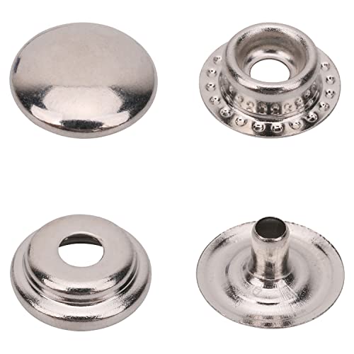 Trimming Shop 10 mm Druckknöpfe, 4-teilig, langlebig und leicht, nahtlose Metallknöpfe, Druckknöpfe für DIY-Lederhandwerk, Jacken, Reparatur von Kleidung, Geldbörsen, Silber, 10 Stück Trimming Shop 10 mm Druckknöpfe, 4-teilig, langlebig und leicht, nahtlose Metallknöpfe, Druckknöpfe für DIY-Lederhandwerk, Jacken, Reparatur von Kleidung, Geldbörsen, Silber, 10 Stück von Trimming Shop