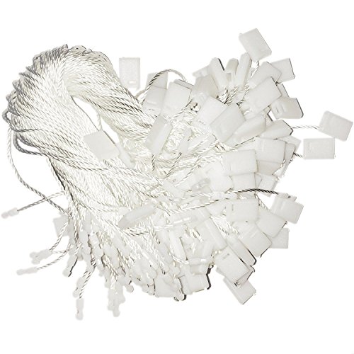 Trimming Shop 100 Stück Nylonschnur-Hängeetiketten, 17,8 cm, Preisschilder mit Schnappverschluss, Etiketten, Schnuranhänger, Hakenbinder für Kleidung, Schmuck, Display, Sicherung von Produkten – Weiß Trimming Shop 100 Stück Nylonschnur-Hängeetiketten, 17,8 cm, Preisschilder mit Schnappverschluss, Etiketten, Schnuranhänger, Hakenbinder für Kleidung, Schmuck, Display, Sicherung von Produkten – Weiß von Trimming Shop