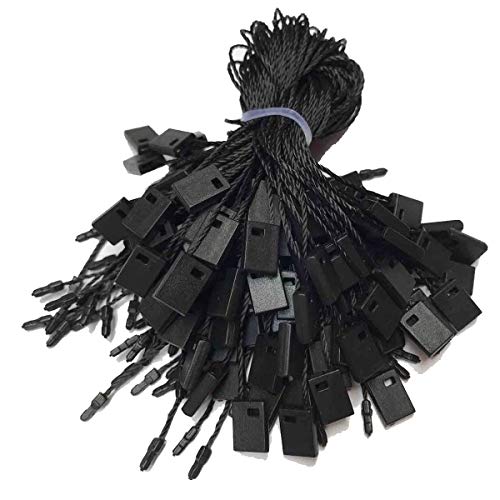 Trimming Shop 100 Stück Nylonschnur-Hängeetiketten, 17,8 cm, Preisschilder mit Schnappverschluss, Etiketten, Schnuranhänger für Kleidung, Schmuck, Display, Sicherung von Produkten, Gepäck – Schwarz Trimming Shop 100 Stück Nylonschnur-Hängeetiketten, 17,8 cm, Preisschilder mit Schnappverschluss, Etiketten, Schnuranhänger für Kleidung, Schmuck, Display, Sicherung von Produkten, Gepäck – Schwarz von Trimming Shop