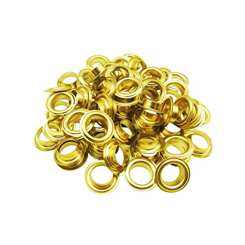 Trimming Shop 100 X Hell Gold Ösen Und Scheiben - 15mm Größe - Set Mit Tüllen für Bekleidung & Leder Handarbeiten - Nähen Und Kurzwaren Trimming Shop 100 X Hell Gold Ösen Und Scheiben - 15mm Größe - Set Mit Tüllen für Bekleidung & Leder Handarbeiten - Nähen Und Kurzwaren von Trimming Shop