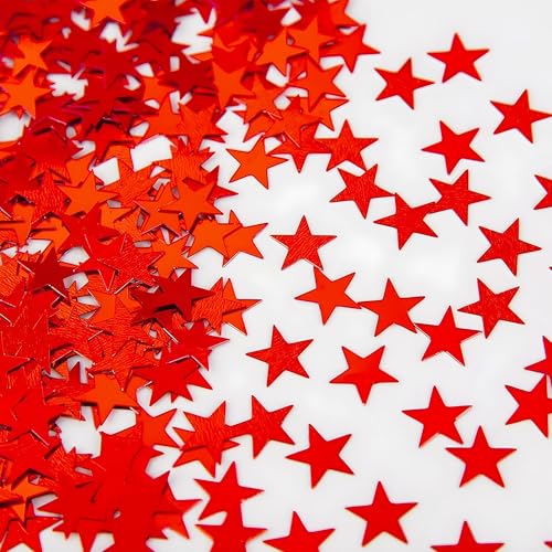 Trimming Shop 14 g rotes Stern-Konfetti, 1,1 cm Sternform, metallische Glitzerfolie, Streusel, Party-Tischstreuung, Dekoration für Geburtstag, Weihnachten, Neujahr, Hochzeit, Jahrestag, Empfang, Trimming Shop 14 g rotes Stern-Konfetti, 1,1 cm Sternform, metallische Glitzerfolie, Streusel, Party-Tischstreuung, Dekoration für Geburtstag, Weihnachten, Neujahr, Hochzeit, Jahrestag, Empfang, von Trimming Shop