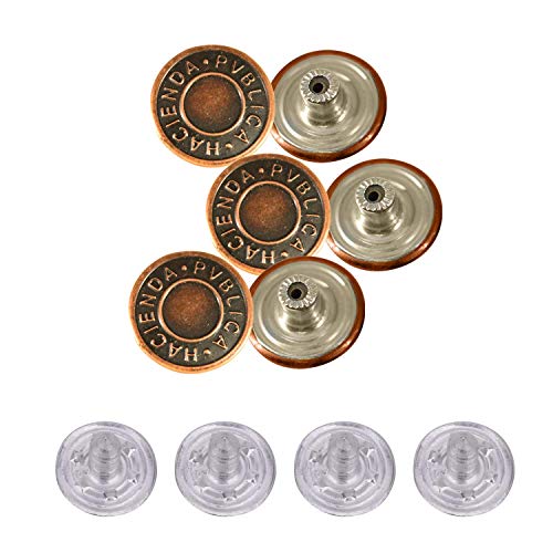 Trimming Shop 14 mm Ersatz-Jeansknöpfe, langlebiger Klebeschlag, kein Nähen, Knöpfe mit Nieten auf der Rückseite, für Jeans, Jacken, Röcke, antik, 10-teiliges Set Trimming Shop 14 mm Ersatz-Jeansknöpfe, langlebiger Klebeschlag, kein Nähen, Knöpfe mit Nieten auf der Rückseite, für Jeans, Jacken, Röcke, antik, 10-teiliges Set von Trimming Shop
