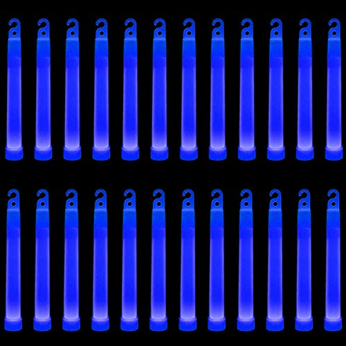 Trimming Shop 15,2 cm Knicklichter Lanyard Premium Ultra Bright Glow in the Dark Rod Mega Party 25 Stück (Blau) für Silvester, Abschlussfeier, Camping von Trimming Shop