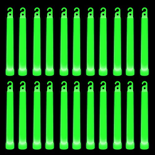 Trimming Shop 15,2 cm Knicklicht-Umhängeband Premium Ultra Bright Glow in the Dark Rod Mega Party Pack of 25 (Grün) für Silvester, Abschlussfeier, Camping von Trimming Shop