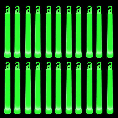 Trimming Shop Schlüsselband für Leuchtstäbe, 15,2 cm, hochwertig, ultrahell, im Dunkeln Leuchtend, Mega-Party-Set, 25 Stück (grün), für Silvester, Abschlussfeier, Camping von Trimming Shop