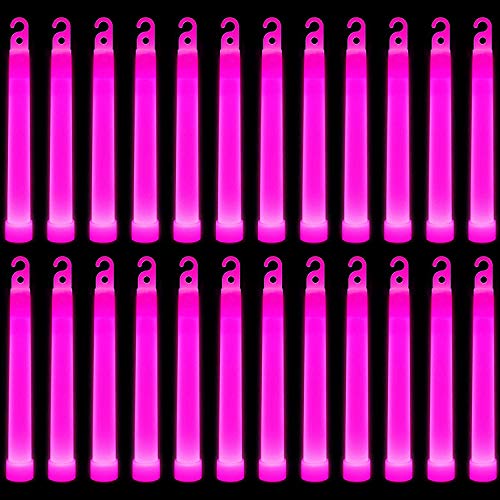 Trimming Shop 15,2 cm Knicklicht-Umhängeband Premium Ultra Bright Glow in the Dark Rod Mega Party Pack of 25 (Pink) für Silvester, Abschlussfeier, Camping von Trimming Shop
