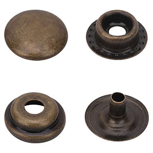 Trimming Shop 15 mm Druckknöpfe, strapazierfähig, kein Nähen, Metallknöpfe, vierteilige Druckknöpfe für DIY, Lederhandwerk, Jacke, Handtasche, Gürtel, Bronze, 10 Stück Trimming Shop 15 mm Druckknöpfe, strapazierfähig, kein Nähen, Metallknöpfe, vierteilige Druckknöpfe für DIY, Lederhandwerk, Jacke, Handtasche, Gürtel, Bronze, 10 Stück von Trimming Shop